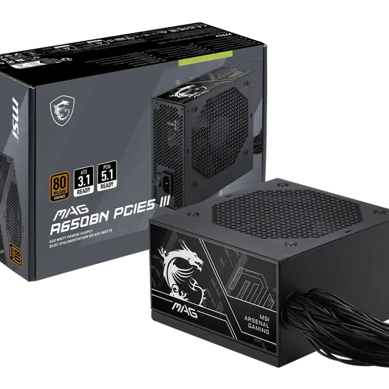 MSI MAG A650BN PCIE5 III 650Watt
