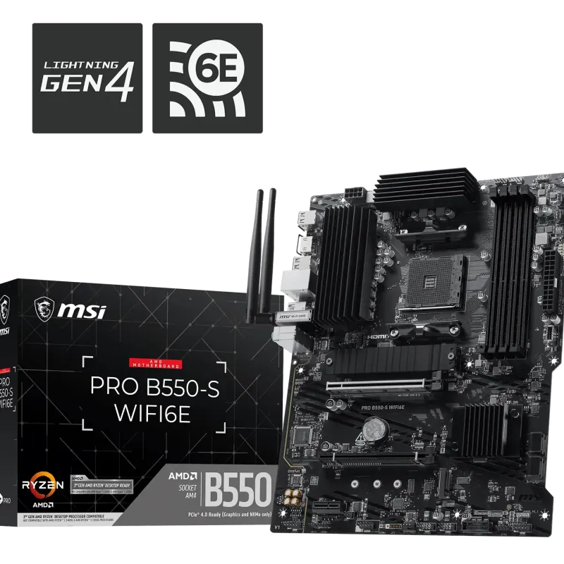 MSI B550-S WiFi6E (B550,AM4,ATX,DDR4)