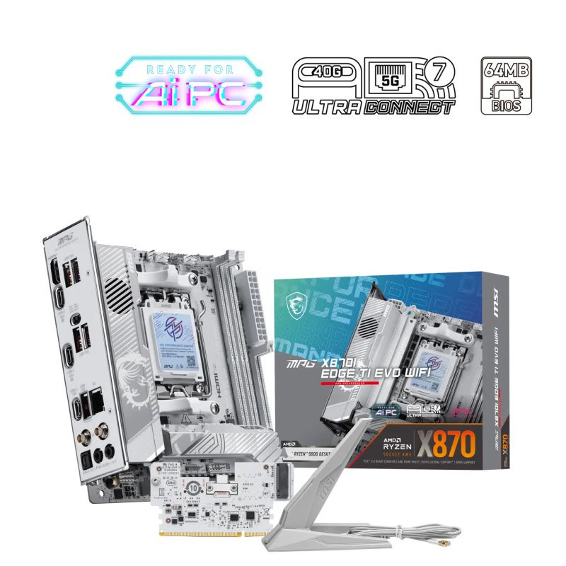 MSI MPG X870I EDGE Ti Evo Wifi (X870,AM5,ATX,DDR5)