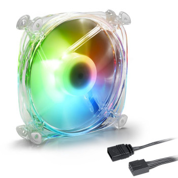Sharkoon 120x120x25mm SHARK Disc PWM RGB klar