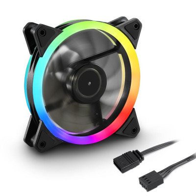 Sharkoon 120x120x25mm SHARK Blades PWM RGB Black