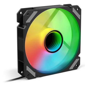 Sharkoon 120x120x25mm SHARK Mirror PWM RGB Black