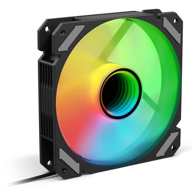 Sharkoon 120x120x25mm SHARK Mirror PWM RGB Black