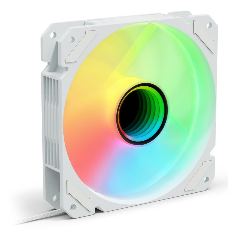 Sharkoon 120x120x25mm SHARK Mirror PWM RGB white