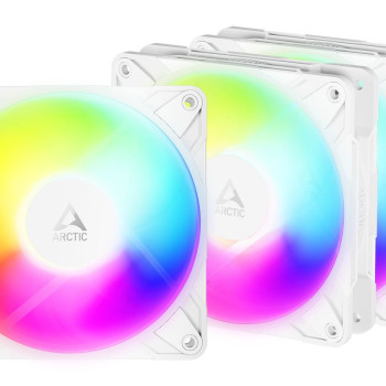 ARCTIC 120x120x25mm P12 Pro Reverse A-RGB (White) 3Pack