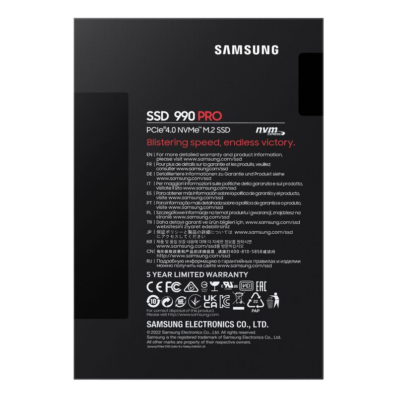 1TB Samsung M.2 PCI-E NVMe Gen4 990 PRO Basic