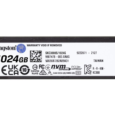 1TB Kingston M.2 PCI-E NVMe Gen4 KC3000