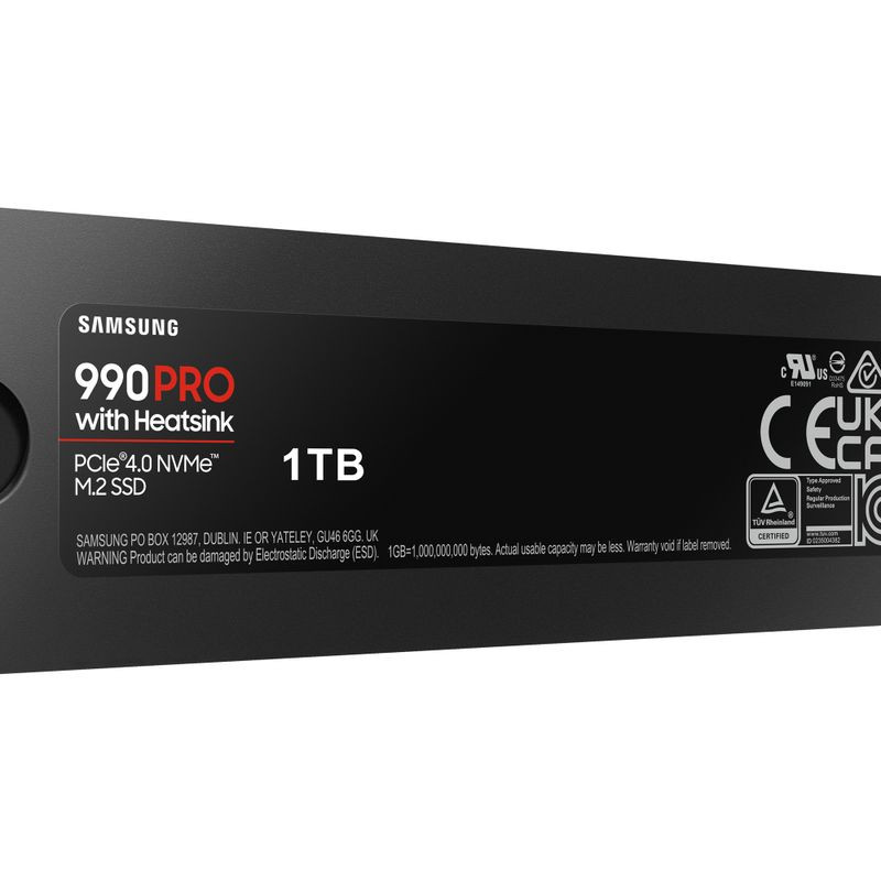 1TB Samsung M.2 PCI-E NVMe Gen4 990 PRO Heatsink