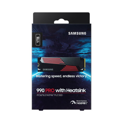 1TB Samsung M.2 PCI-E NVMe Gen4 990 PRO Heatsink