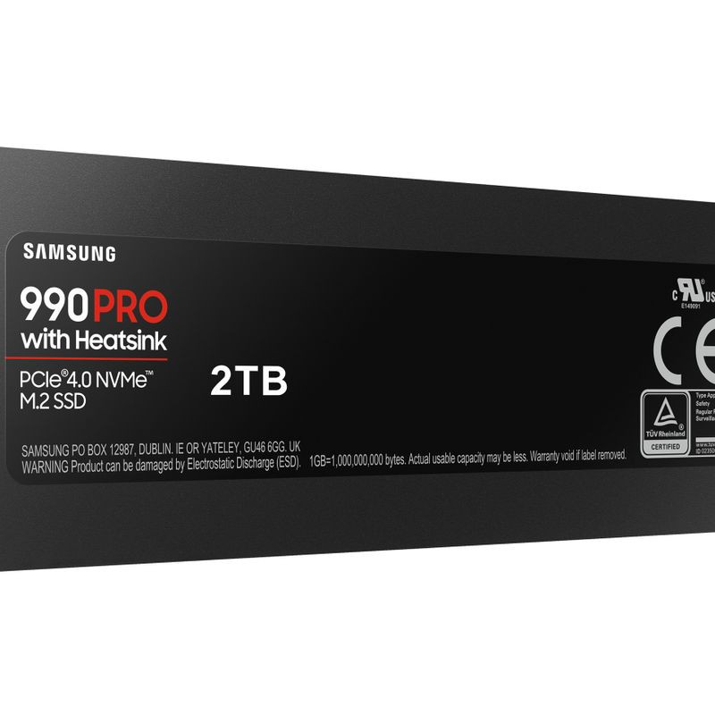 2TB Samsung M.2 PCI-E NVMe Gen4 990 PRO Heatsink