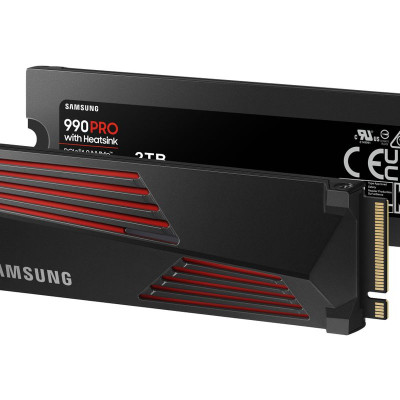 2TB Samsung M.2 PCI-E NVMe Gen4 990 PRO Heatsink