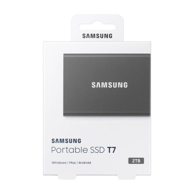 2TB Samsung Portable T7 USB3.2 Gen.2 Titan Grey
