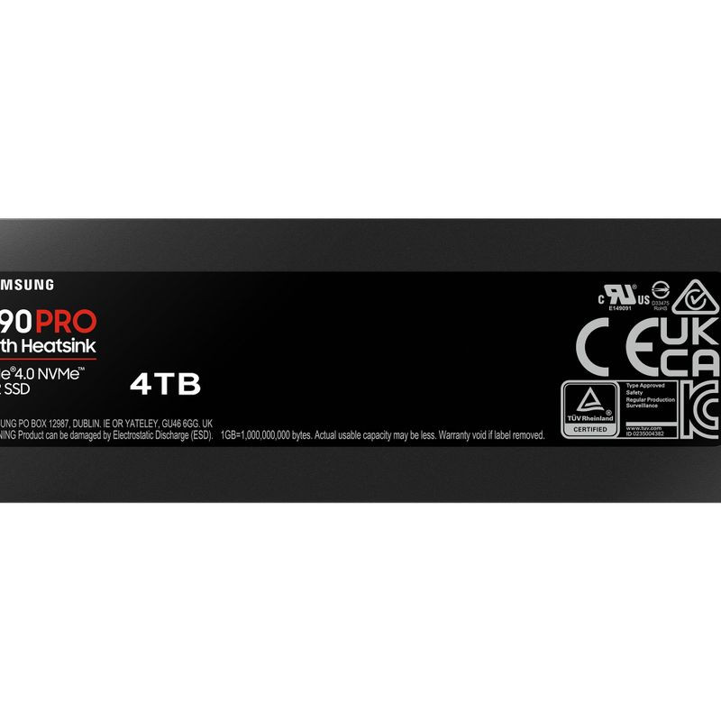 4TB Samsung M.2 PCI-E NVMe Gen4 990 PRO Heatsink
