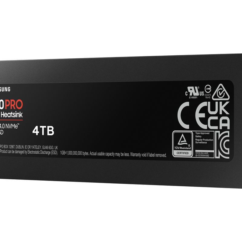 4TB Samsung M.2 PCI-E NVMe Gen4 990 PRO Heatsink