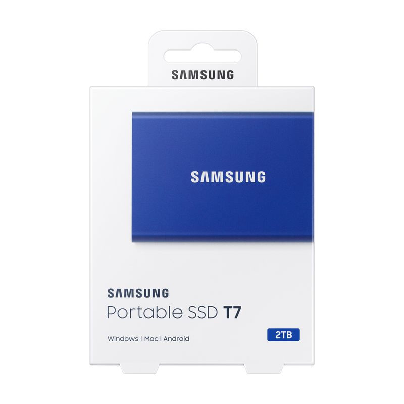 2TB Samsung Portable T7 USB3.2 Gen.2 Indigo Blue