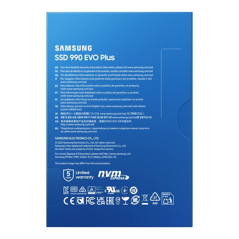 2TB Samsung M.2 PCI-E NVMe Gen4 990 EVO Plus