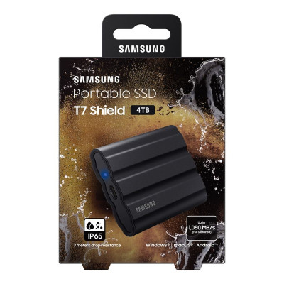 4TB Samsung Portable T7 Shield USB3.2 Black