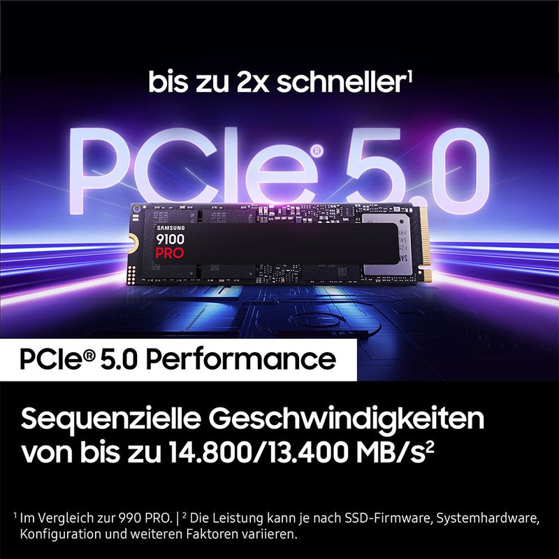 2TB Samsung M.2 PCI-E NVMe Gen5 9100 PRO Basic