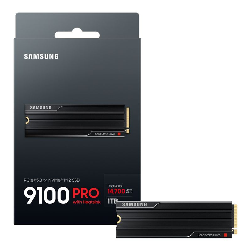 1TB Samsung M.2 PCI-E NVMe Gen5 9100 PRO HS
