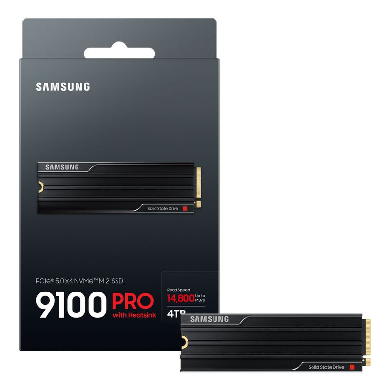 4TB Samsung M.2 PCI-E NVMe Gen5 9100 PRO HS