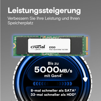 2TB Crucial M.2 (2280) E100 Gen4 NVMe PCIe