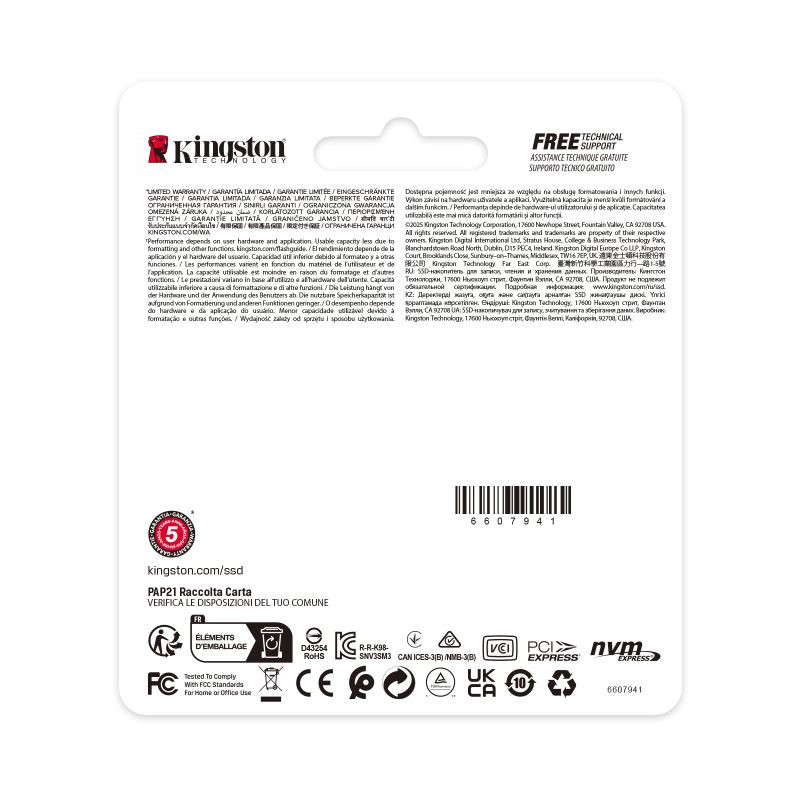 1TB Kingston M.2 PCI-E NVMe Gen4 NV3 2230
