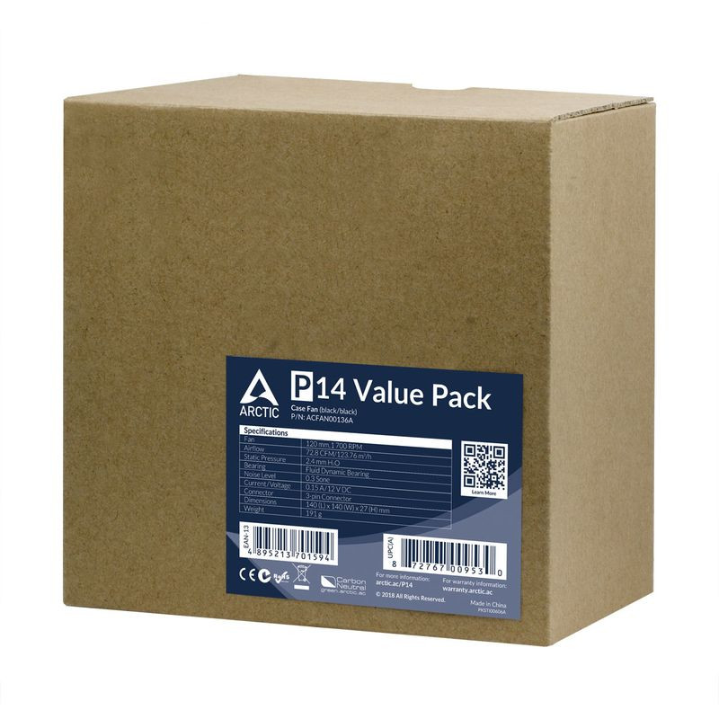 ARCTIC 140x140x27mm P14 (Value Pack 5)