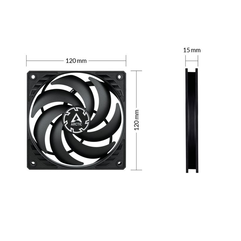 ARCTIC 120x120x15mm P12 SLIM PWM PST 3pcs Value Pack