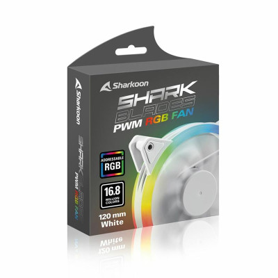 Sharkoon 120x120x25mm SHARK Blades PWM RGB white