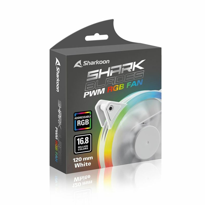 Sharkoon 120x120x25mm SHARK Blades PWM RGB white