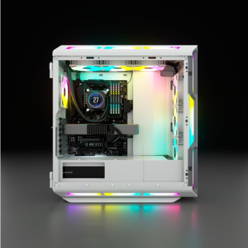 CORSAIR iCUE 5000T RGB (Tempered Glass) White