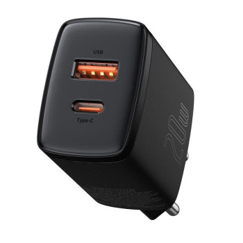 Baseus Compact Fast Charger 1U+C 20W EU Plug
