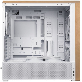 Lian Li Lancool 217 Wood Accent - White (5x White Fans)