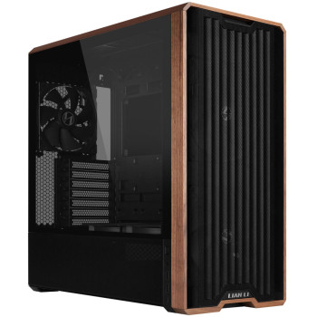 Lian Li Lancool 217 Wood Accent - Black (5x Black Fans)
