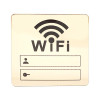 3D Mirror Surface WiFi Signage Wall Sticker Gold