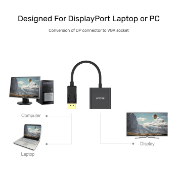 Unitek Y-5118E DisplayPort to VGA Adapter