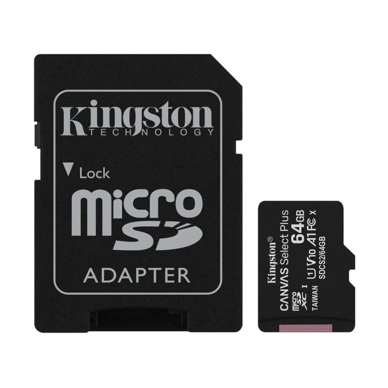 64GB Kingston Canvas Select Plus + Adapter SDCS2/64GB
